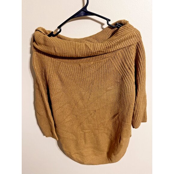 89TH + MADISON Women's Burnt Orange Snapped High NeckLong Sleeve Sweater- Small - Picture 2 of 4